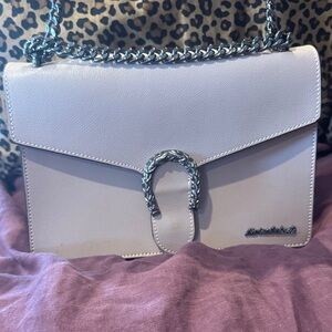 Women’s Crossbody Bag in Light Lilac with Chain Strap